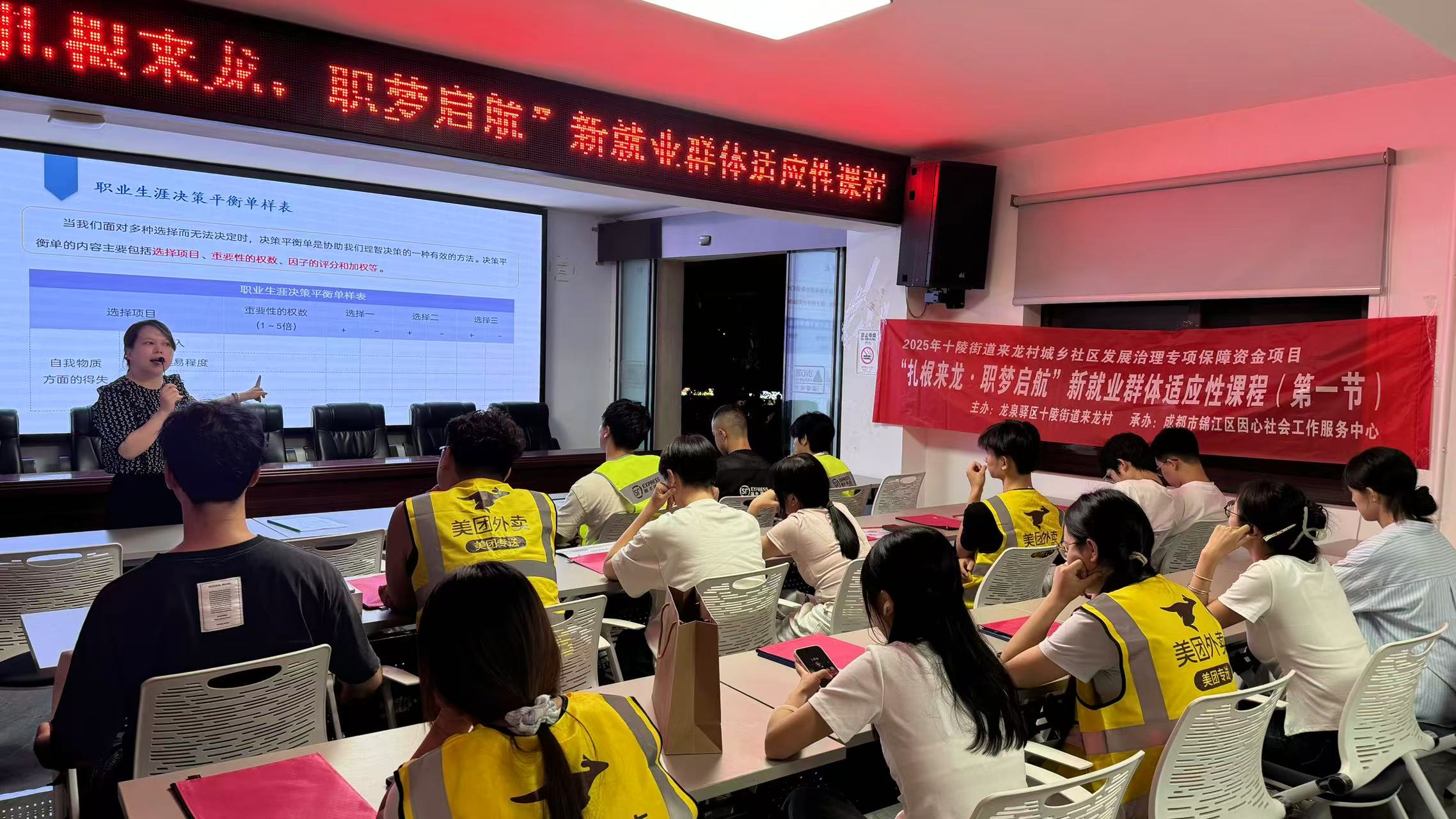 教育与设计学院受邀参加来龙村党群服务中心新就业群体适应课