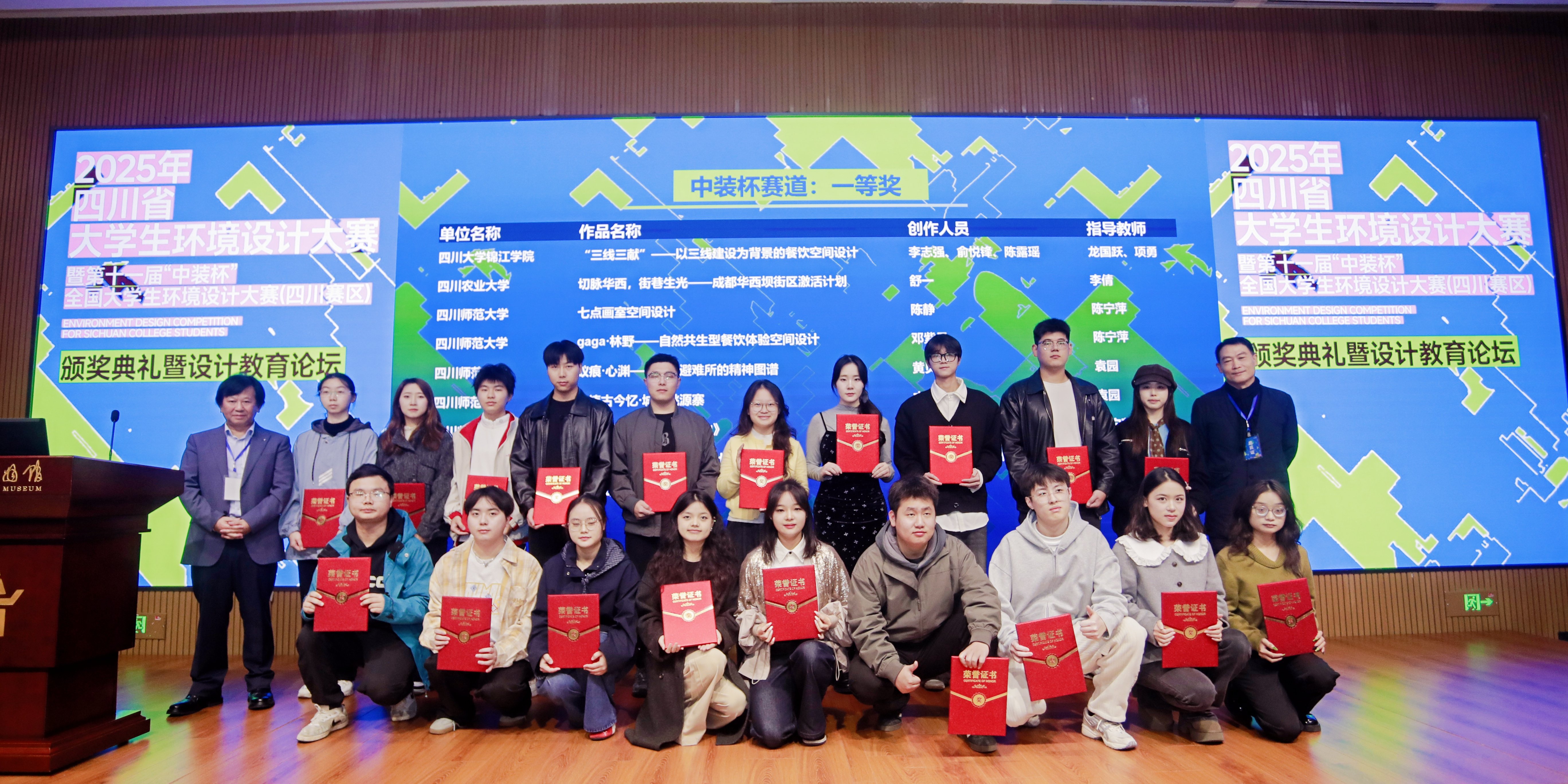 【喜讯】长江学子在2025年四川省大学生环境设计大赛荣获佳绩